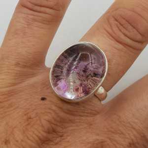 Ein Silber ring set mit einem Lodoliet (19 mm)