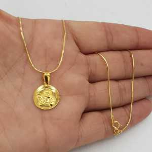 Gold-plated chain with a angel pendant set with Cz