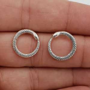 925 Sterling silver round tubing oorknoppen