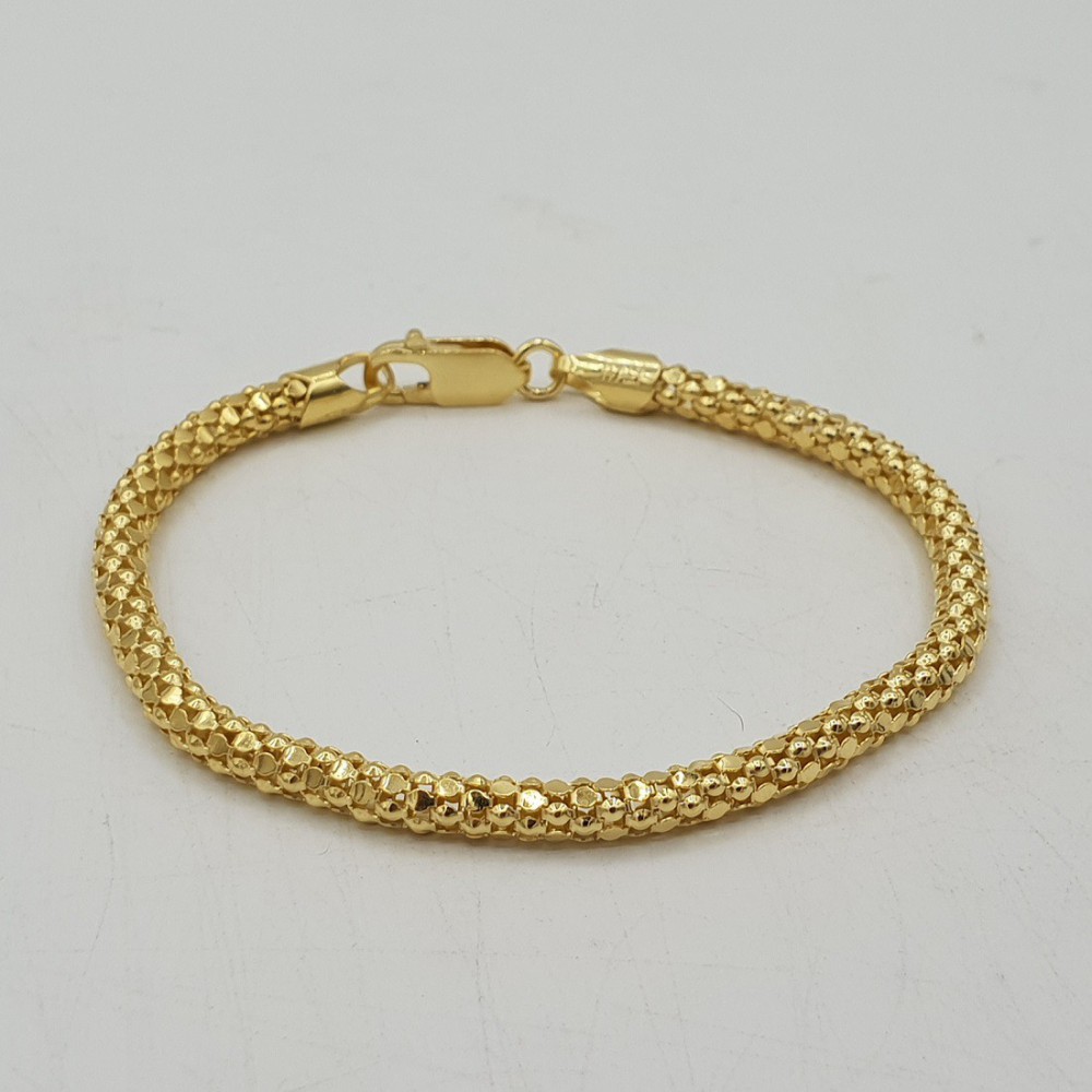 Gold plated cable bracelet