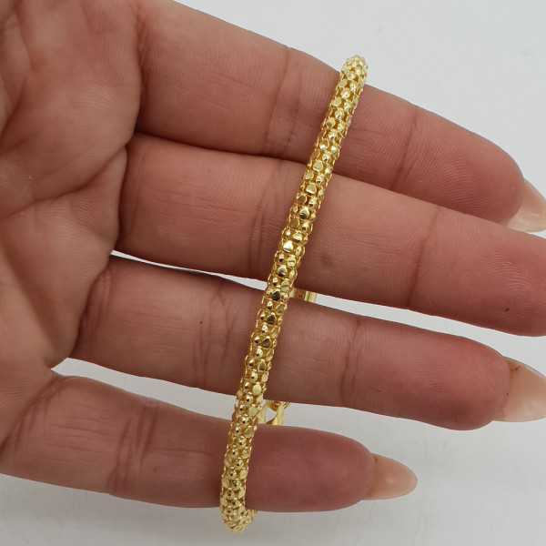 Gold plated cable bracelet