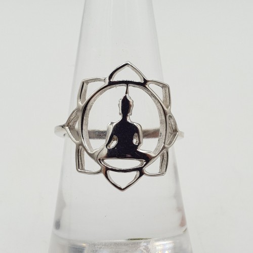 925 Sterling zilveren ring Boeddha 16.5 mm