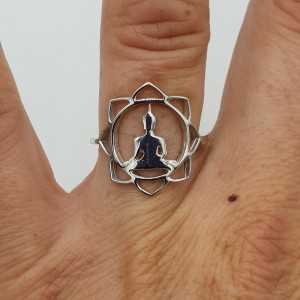 925 Sterling zilveren ring Boeddha 16.5 mm