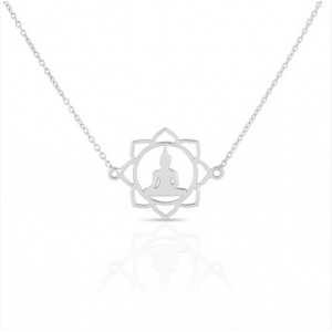 925 Sterling zilveren choker ketting met boeddha hanger