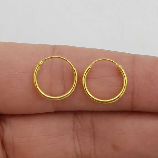 Gold-plated creole, 12 mm