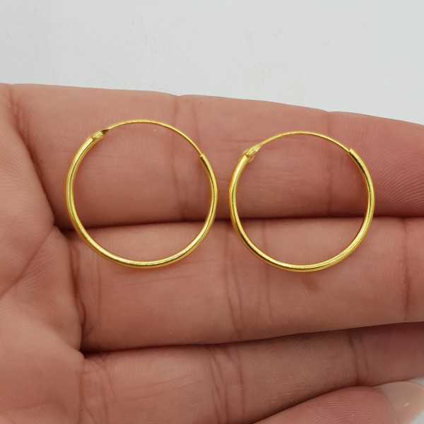 Gold-plated creoles of 20 mm