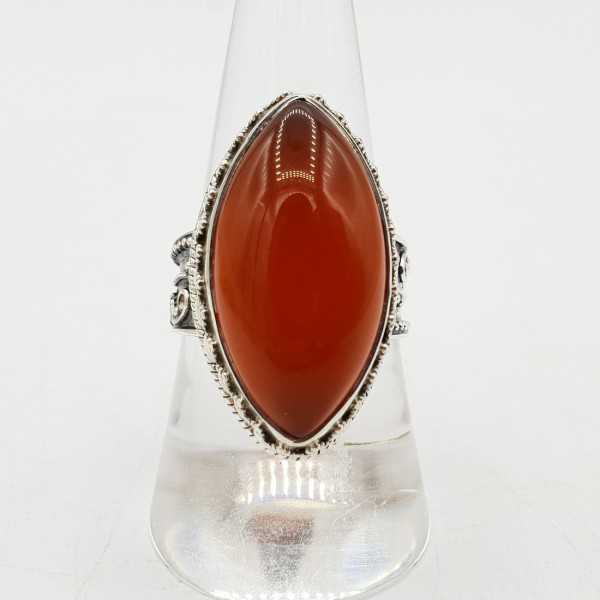 Silver ring in marquise Carnelian in any setting with a 18 or 18.5