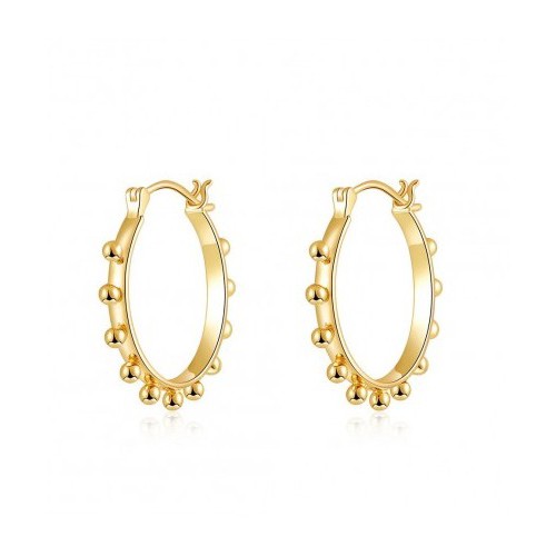 Vergulde beaded creolen