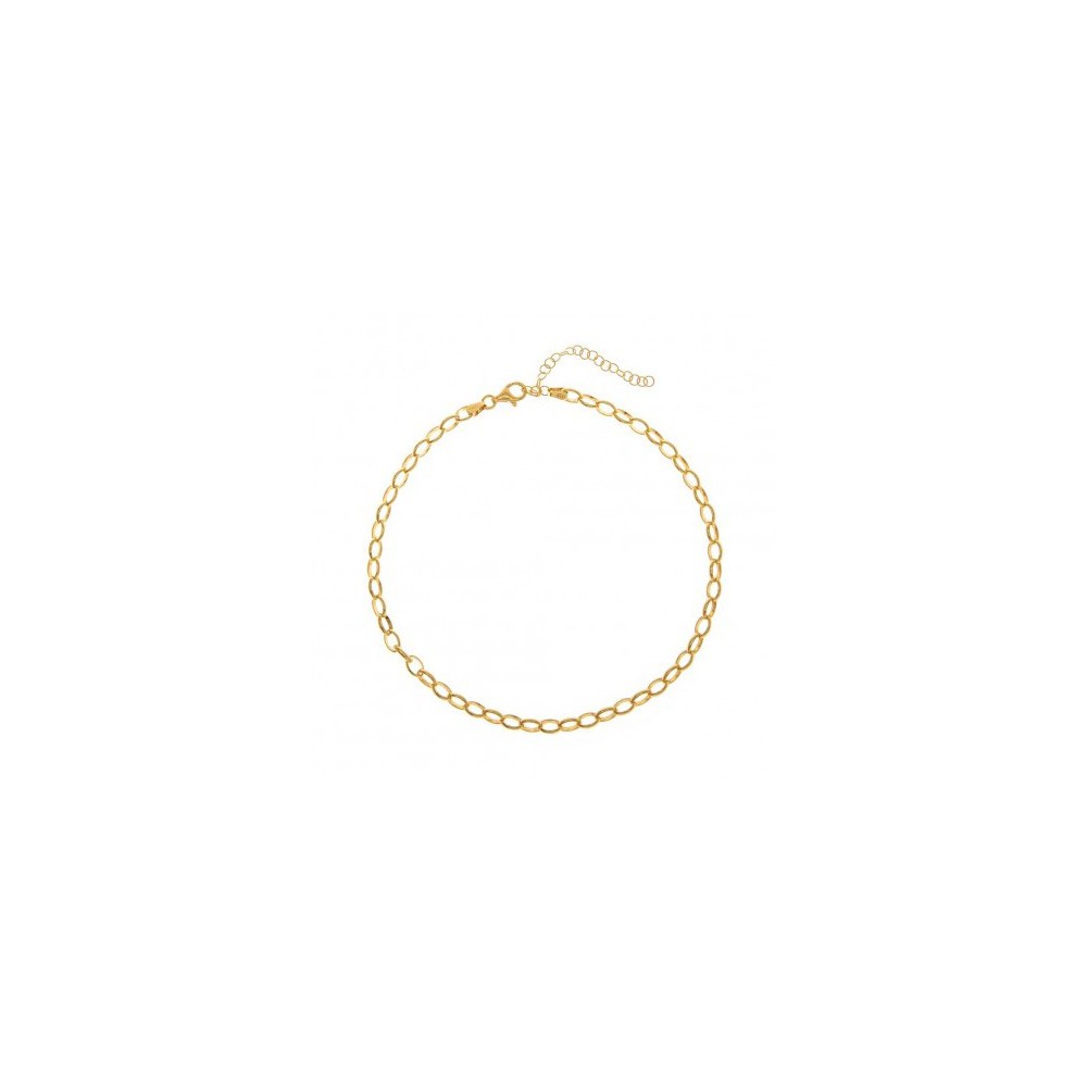 Gold plated link choker Halskette