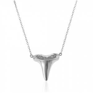 925 Sterling silver chain necklace with a haaientand