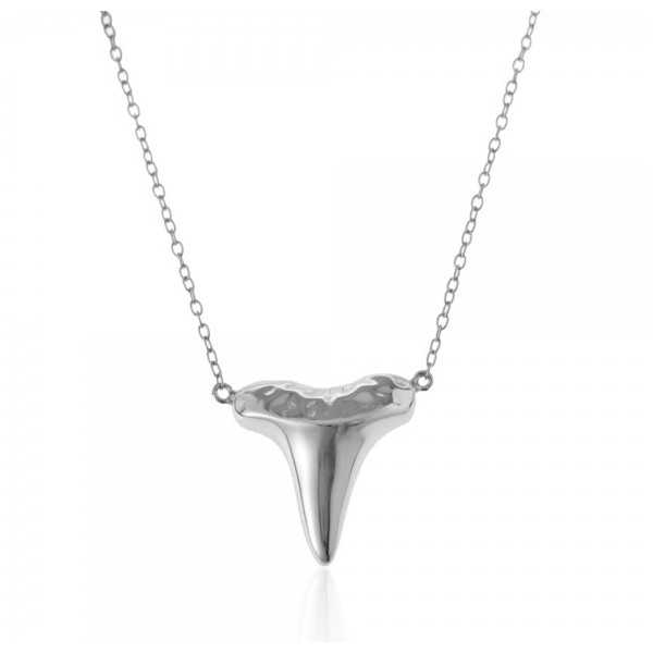 925 Sterling silver chain necklace with a haaientand