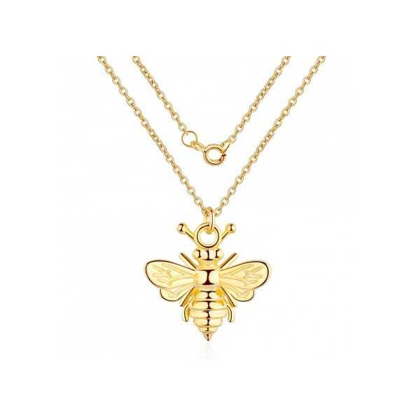 Gold-plated necklace with heart pendant
