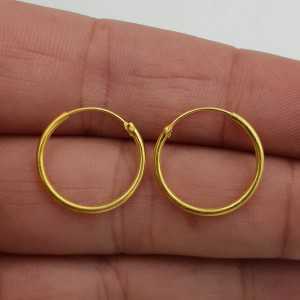 Gold-plated creoles: 16 mm