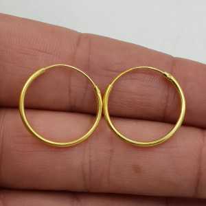 Gold-plated creoles of 18 mm