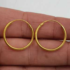 Gold-plated creole with 20 mm x 1.5 mm)