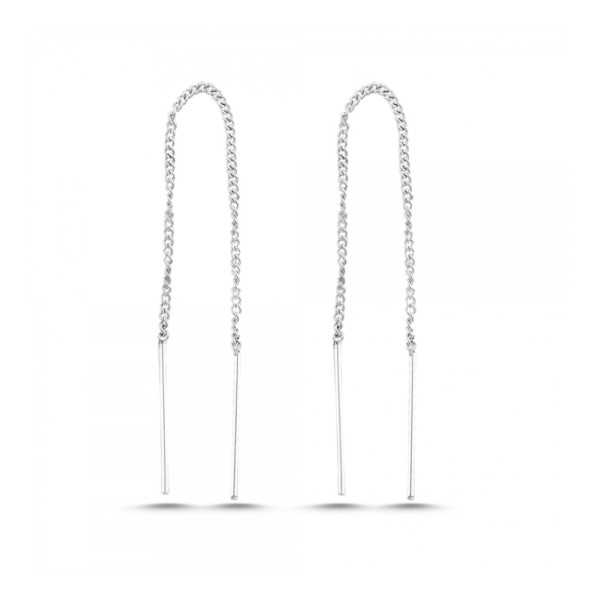925 Sterling silver threader drop earrings