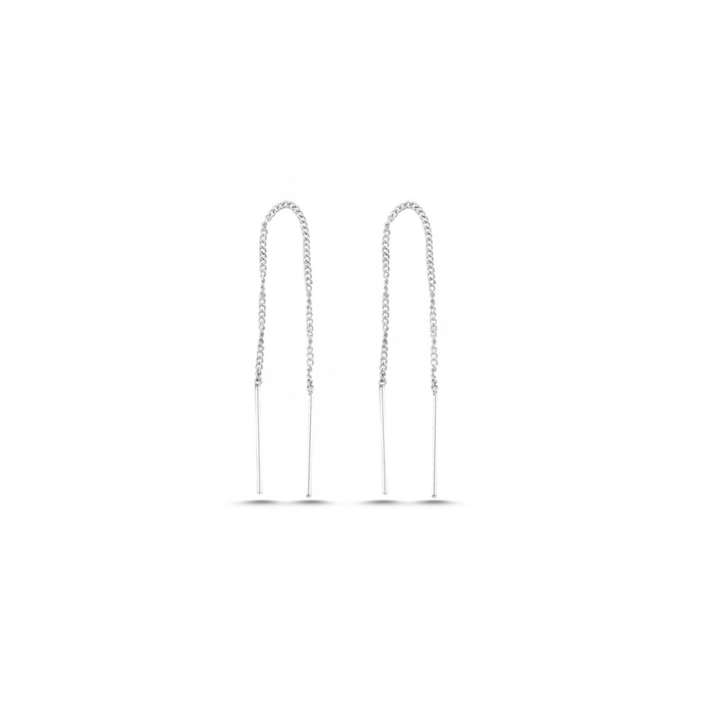 925 Sterling silver threader drop earrings