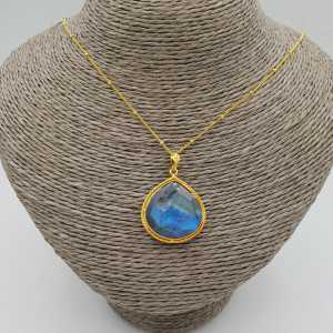 Gold plated necklace with Labradorite pendant