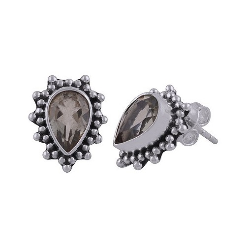 925 Sterling zilveren oorknoppen met groene Amethist