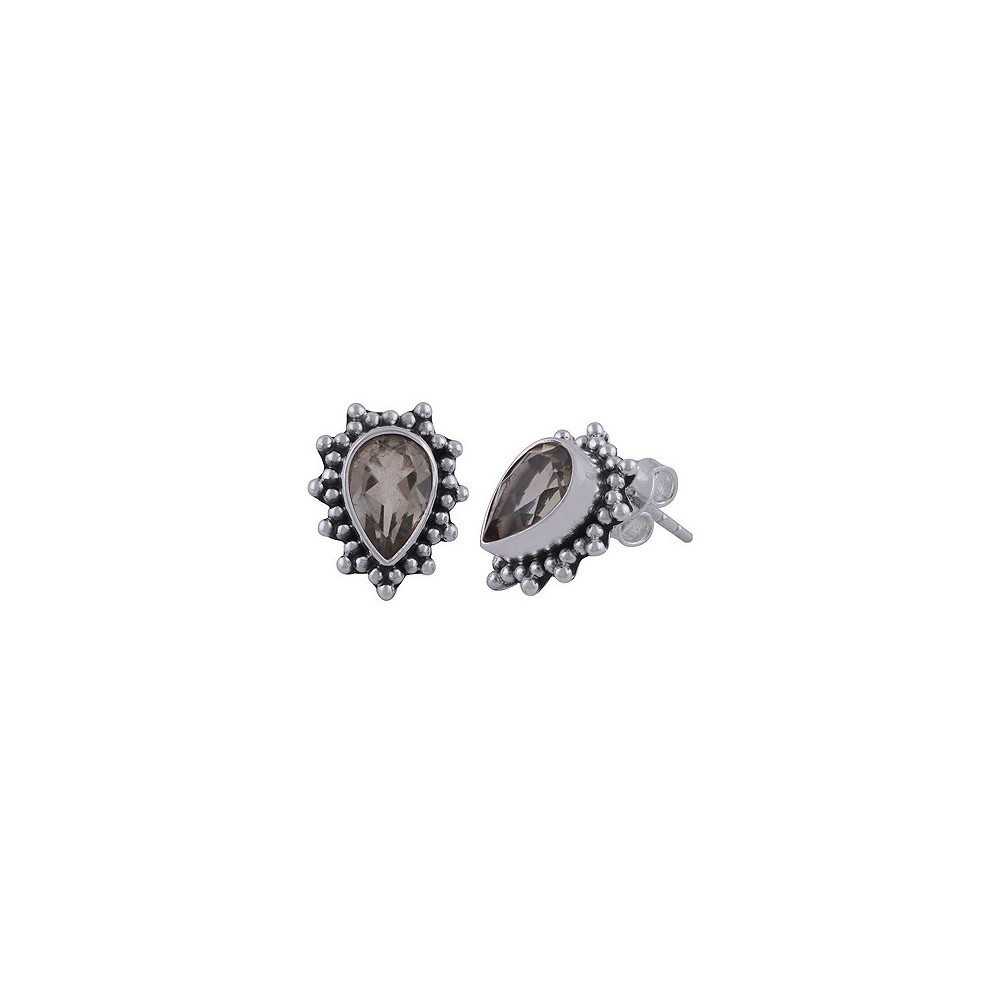 925 Sterling Silber oorknoppen mit green Amethyst