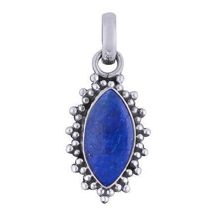925 zilveren hanger met marquise Lapis Lazuli