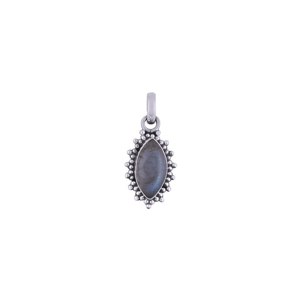 925 sterling silver heart pendant with marquise Labradorite