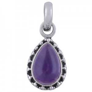 925 sterling silver heart pendant with Amethyst