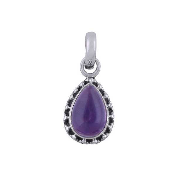 925 sterling silver heart pendant with Amethyst