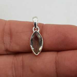 925 Sterling silver pendant marquise green Amethyst