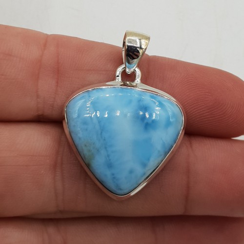 925 Sterling zilveren hanger driehoekige Larimar
