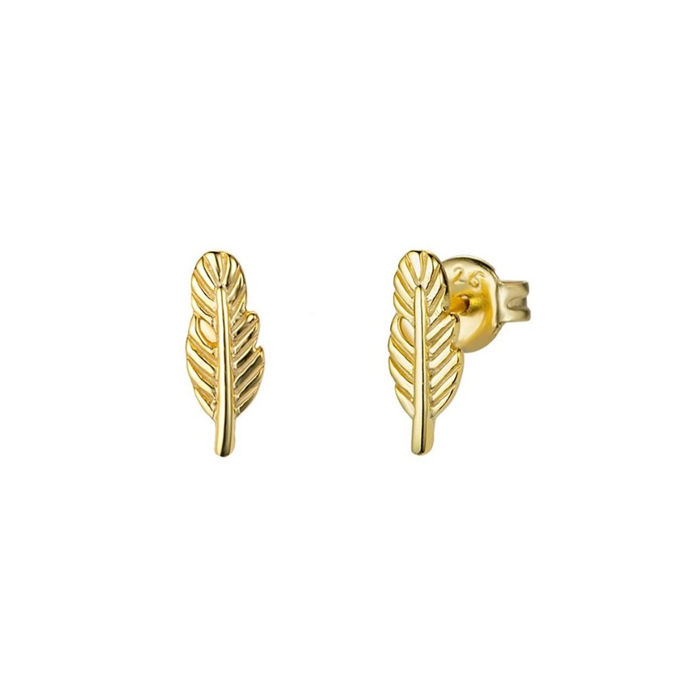 Gold-plated oorknoppen spring