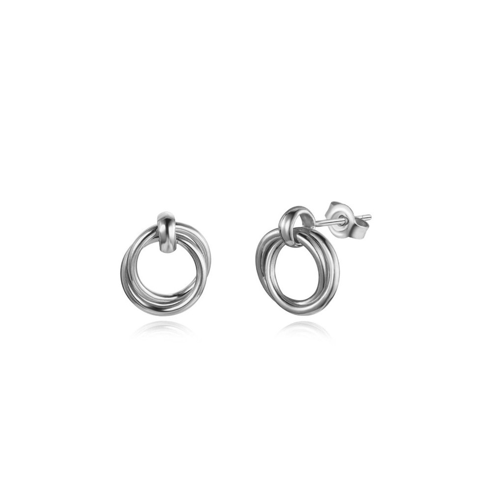 925 Sterling Silber Ohrringe, Doppel Ringe