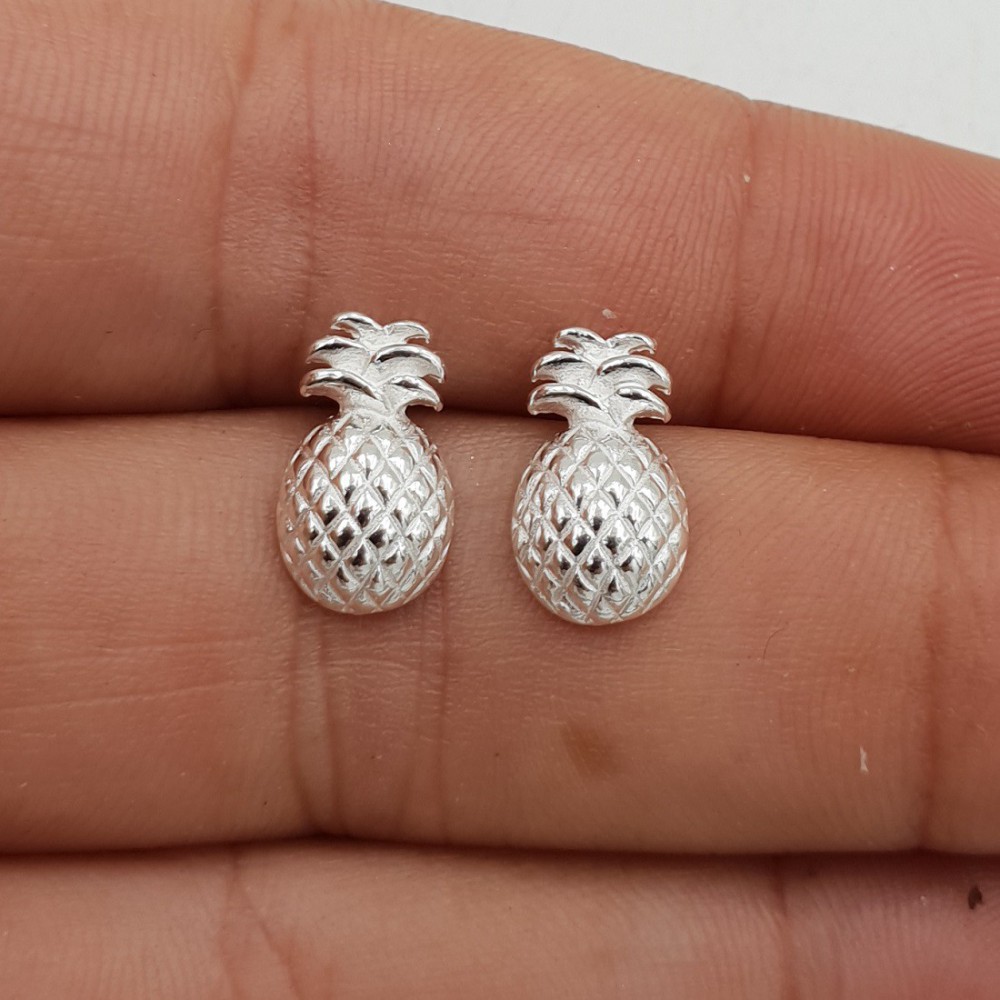 925 Sterling zilveren ananas oorknoppen