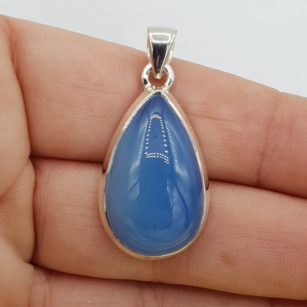 925 Sterling zilveren hanger druppelvormige Chalcedoon