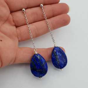 Oorbellen met Lapis Lazuli druppel