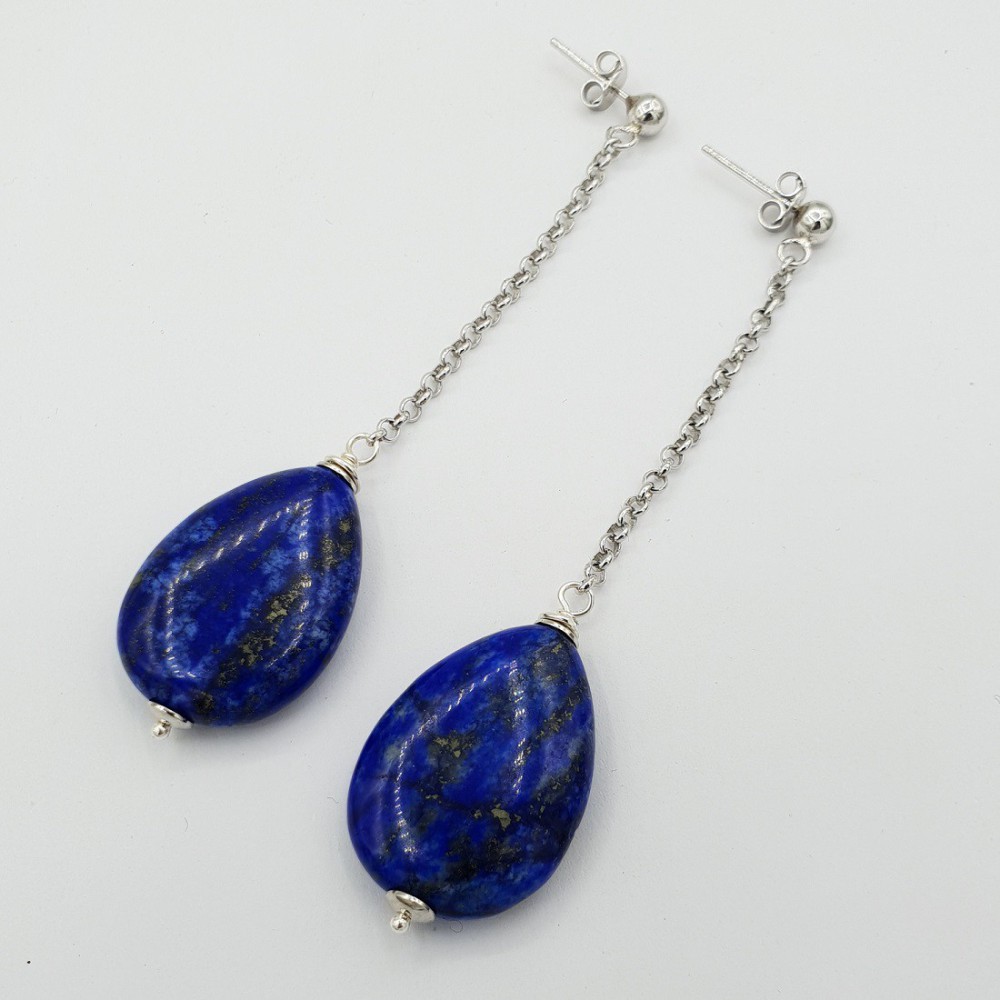 Oorbellen met Lapis Lazuli druppel