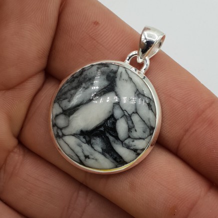 925 Sterling zilveren hanger ronde Pinoliet