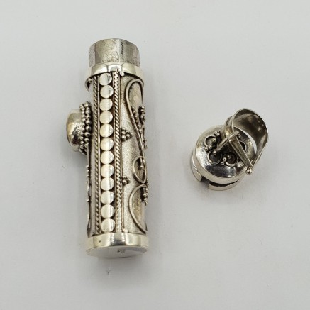 Zilveren parfumhanger / ashanger met Amethist medium