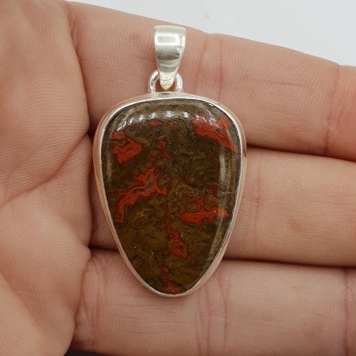 925 Sterling zilveren hanger Seam Agaat