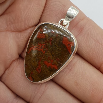 925 Sterling zilveren hanger Seam Agaat