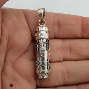 Zilveren parfumhanger / ashanger Granaat medium