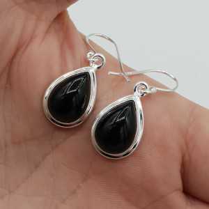 925 Sterling zilveren oorbellen zwarte Onyx