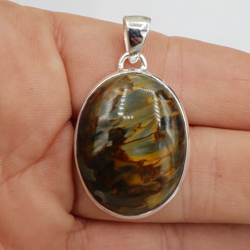 925 Sterling zilveren hanger brede ovale Pietersiet