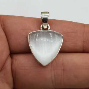 925 Sterling zilveren hanger met driehoekige Seleniet
