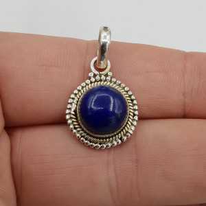925 Sterling zilveren hanger met ronde Lapis Lazuli