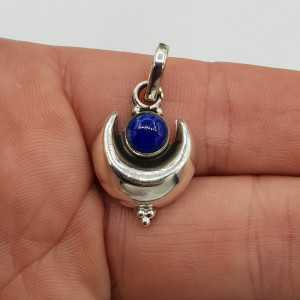 925 Sterling zilveren maan hanger met Lapis Lazuli