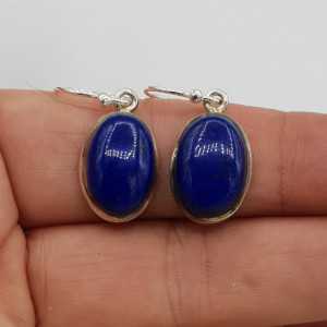 925 Sterling zilveren oorbellen met ovale Lapis Lazuli