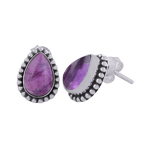 925 Sterling zilveren oorknoppen Amethist