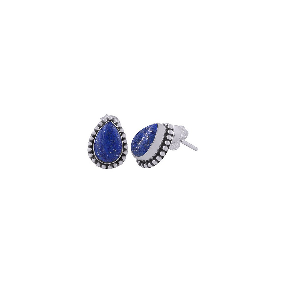 925 Sterling zilveren oorknoppen Lapis Lazuli