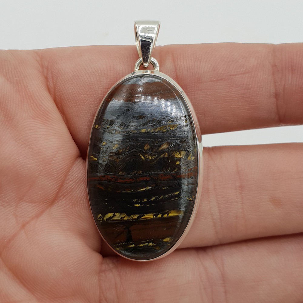 925 Sterling zilveren ovale Tijgerijzer